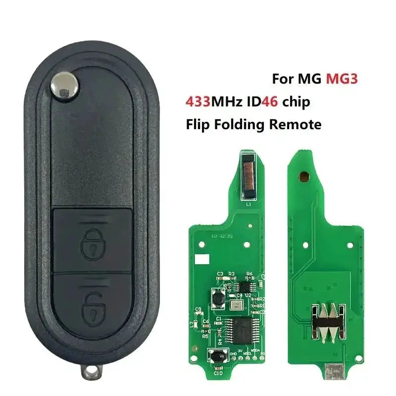 Habicare 2-Button Flip Remote Key 433MHz ID46 Chip for MG3 Replacement 2-Button Flip Remote Key 433MHz ID46 Chip for MG3 Replacement