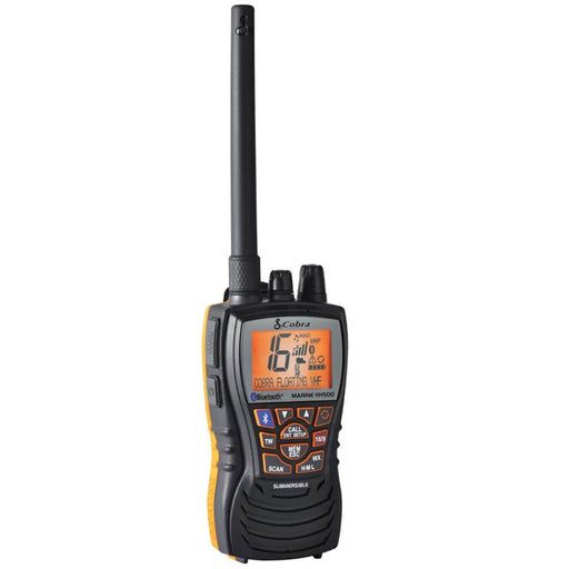Cobra MR HH600B Handheld VHF Radio DSC and GPS with Bluetooth and floating design