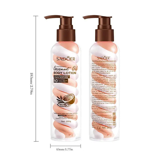 Poppy Gifts Skin Care SADOER Nourishing Coconut Oil Body Lotion 200g Hydrating Moisturizer SADOER Nourishing Coconut Oil Body Lotion 200g