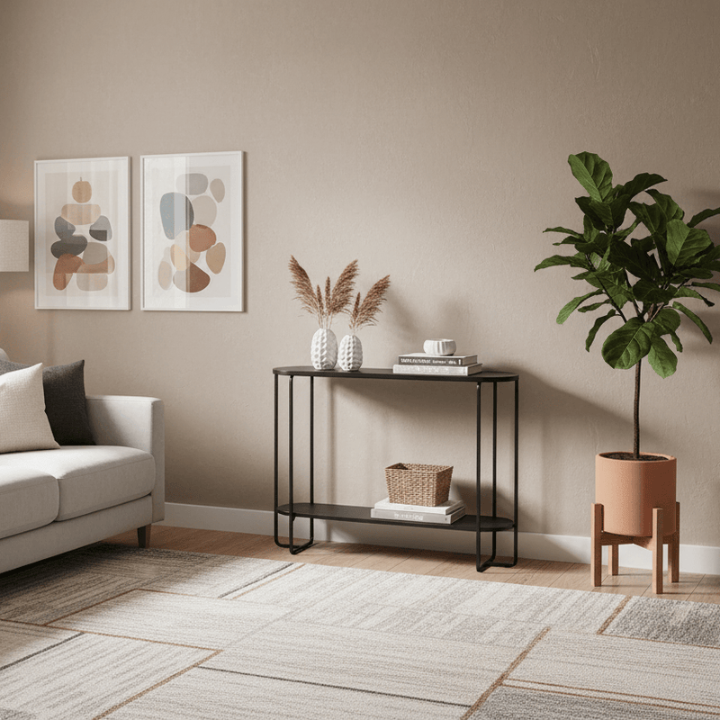 Colab Metal Hall Table - Black by BroDeals