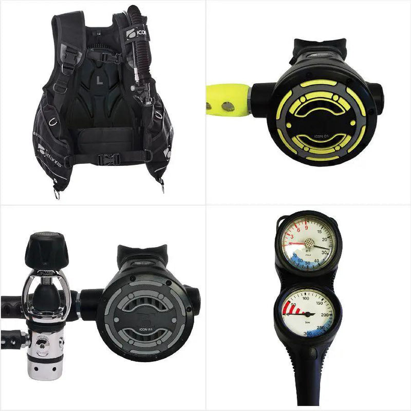Atlantis BCD, Regulator, Gauges Package 1 Free SMB Marker by NZ Diver