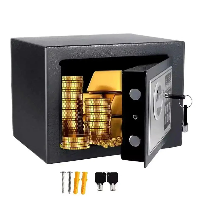 Compact Digital Safe with Key & Password by Habicare
