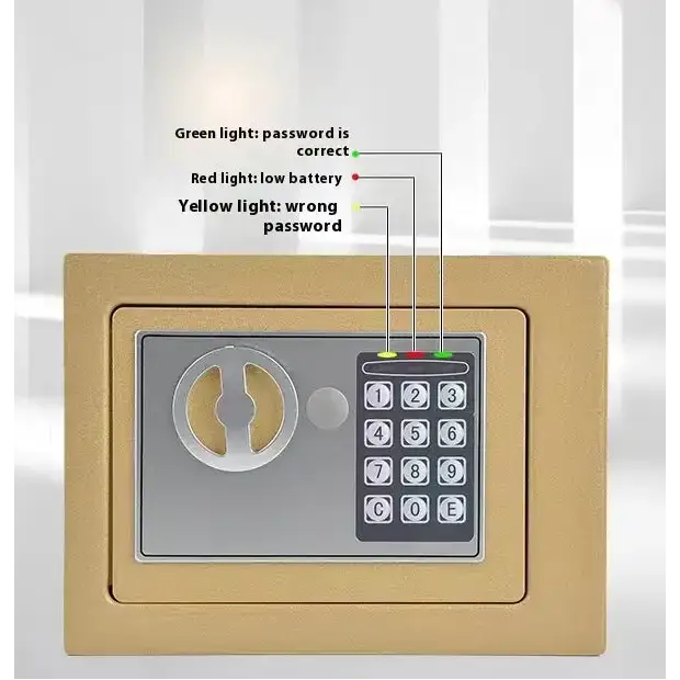 Compact Digital Safe with Key & Password by Habicare