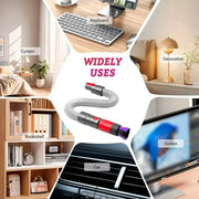 Flexible Extension Hose & Soft Dust Brush Kit for V7–V15 Vacuum Cleaners by Habicare