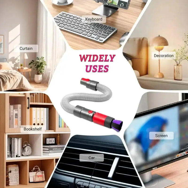 Flexible Extension Hose & Soft Dust Brush Kit for V7–V15 Vacuum Cleaners by Habicare