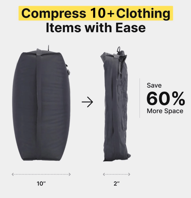 ECOTREK Travel Storage Bags 16L Waterproof Vacuum Compression Storage Bag – Travel & Camping Organiser BQF117015 16L Waterproof Vacuum Compression Storage Bag – Travel & Camping Organiser BQF117015