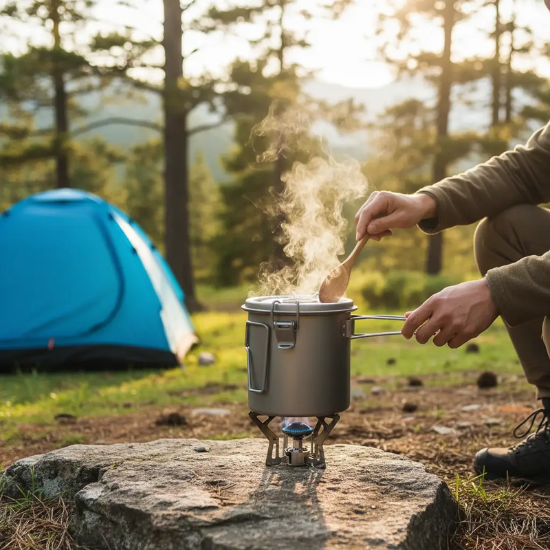 Snow Rock Titanium Couples Mountaineering Cook System - Ultralight Pure Titanium | Camping Cookware by Mead's Supply & Equipment Outfitters limited