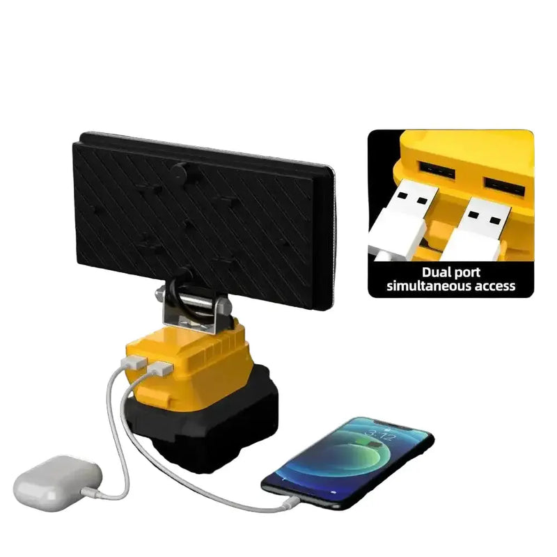 Cordless LED Work Light for 18V–20V Battery with USB Charging & Emergency Floodlight by Habicare