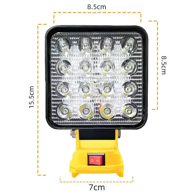 Cordless LED Work Light for 18V–20V Battery with USB Charging & Emergency Floodlight by Habicare