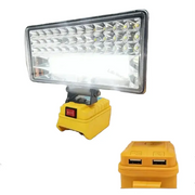 Cordless LED Work Light for 18V–20V Battery with USB Charging & Emergency Floodlight by Habicare