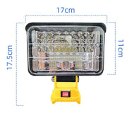 Cordless LED Work Light for 18V–20V Battery with USB Charging & Emergency Floodlight by Habicare