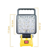 Cordless LED Work Light for 18V–20V Battery with USB Charging & Emergency Floodlight by Habicare
