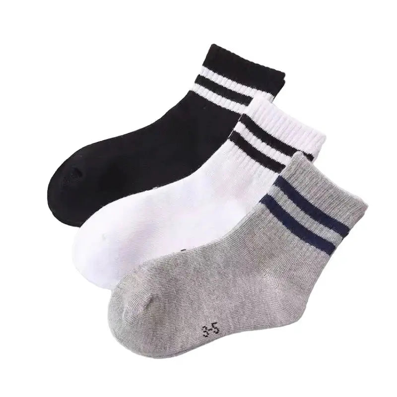 Cotton Sport Socks – 5 Pairs (Ages 3–13) (5 colours available) by Habicare