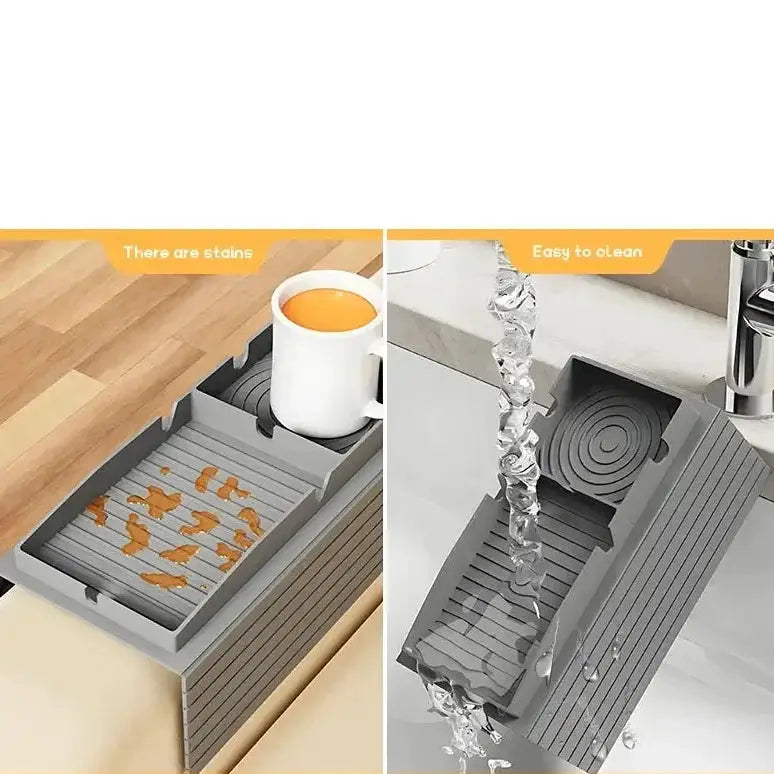 Silicone Sofa Armrest Cup Holder & Storage Pockets by Habicare