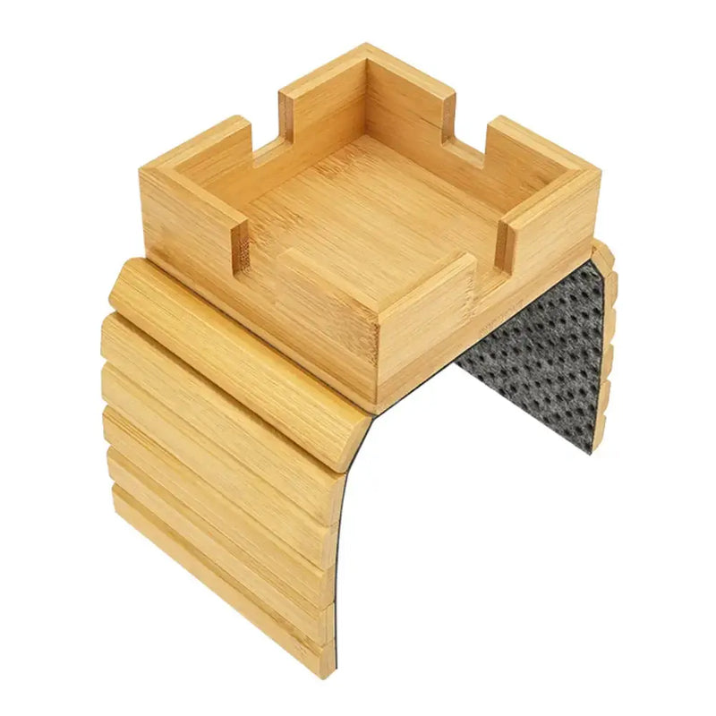 Habicare Wooden Sofa Armrest Tray with Cup Holder Wooden Sofa Armrest Tray with Cup Holder