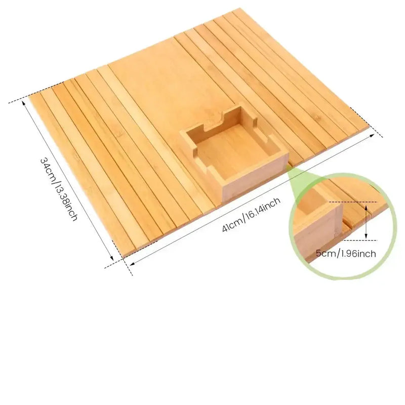 Habicare Wooden Sofa Armrest Tray with Cup Holder Wooden Sofa Armrest Tray with Cup Holder