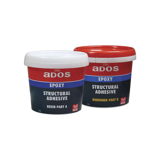 CRC ADOS Structural Adhesive Pack 500ml, featuring Resin Part A and Hardener Part B for superior bonding.
