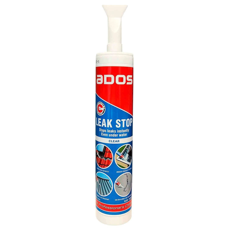 CRC ADOS waterproofing Leak Stop Grey 300ml sealant tube for instant leak sealing in various conditions.