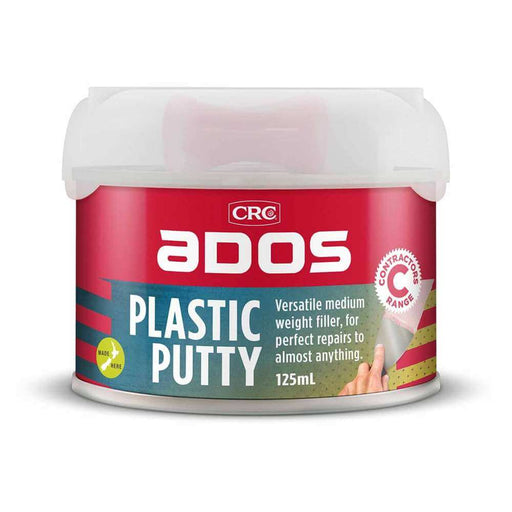 CRC Plastic Putty Can 1L 7004, versatile 125ml medium weight filler for perfect repairs on various surfaces.