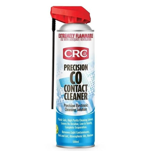 CRC Co Contact Cleaner 500ml -2016 can with precision electronic cleaning solution for effective degreasing.