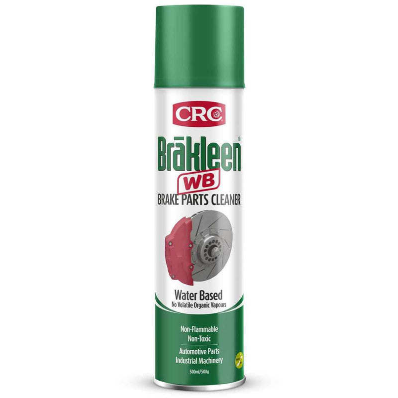 CRC Brakleen Water Based 500g 1751843 aerosol can for powerful brake parts cleaning, safe and eco-friendly.