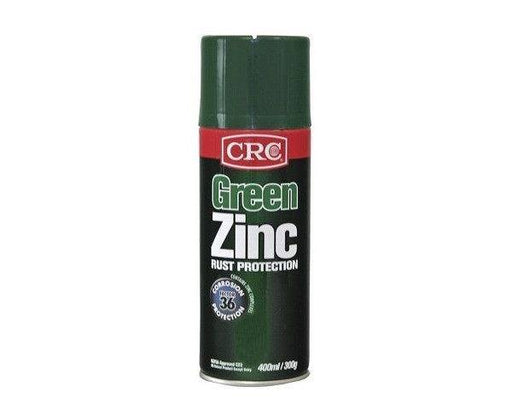 CRC Coloured Zinc 400ml - Green rust protection spray can with green enamel finish.