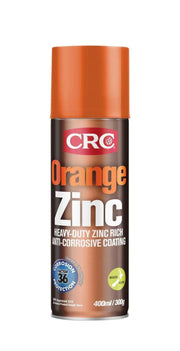 CRC Orange Zinc 400ml - 2101 heavy-duty anti-corrosive zinc rich spray for superior rust protection.