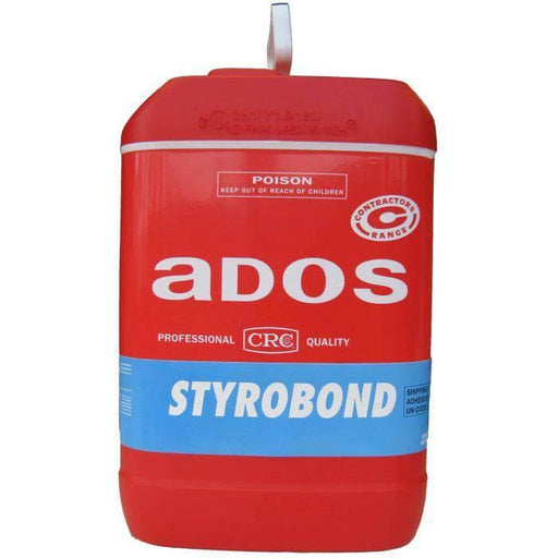 ADOS Styrobond 20L red container for bonding polystyrene foam materials.