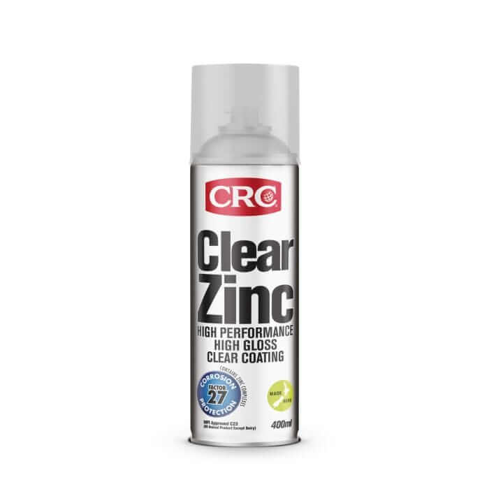 CRC Clear Zinc 400ml 2102 high-performance protective clear coating spray can.