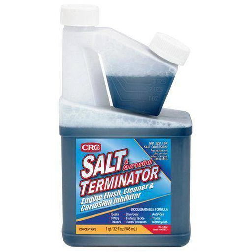 CRC Salt Terminator Bottle 946ml - Engine Flush, Cleaner & Corrosion Inhibitor for salt exposure protection.