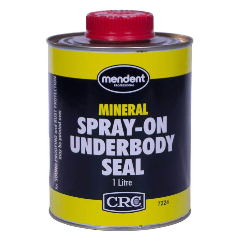 CRC Spray On Mineral Underbody Seal 4L-7226 can, tough rubberized coating for insulation and rust prevention.