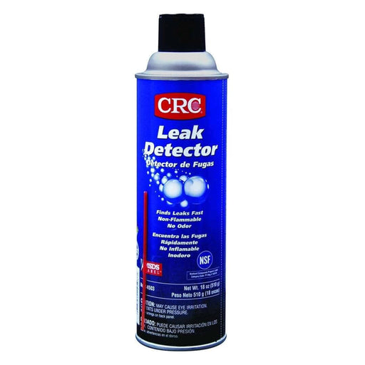 CRC Leak Detector Aerosol 510g 14503 for quick detection of gas and air leaks with visible bubbles.