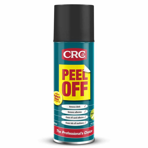 CRC Peel Off Label Remover Aerosol 400ml 3352 - effective label and adhesive remover spray.