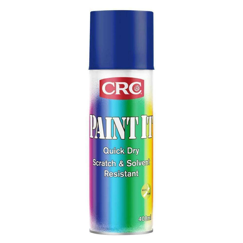 CRC Paint It Ocean Blue 400ml spray can with quick dry and scratch resistant features.