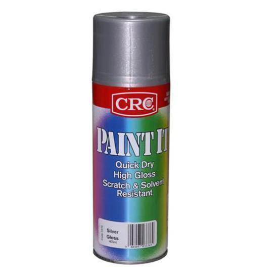 CRC Paint It Silver 400ml quick-drying enamel paint in a spray can for superior finish and protection.