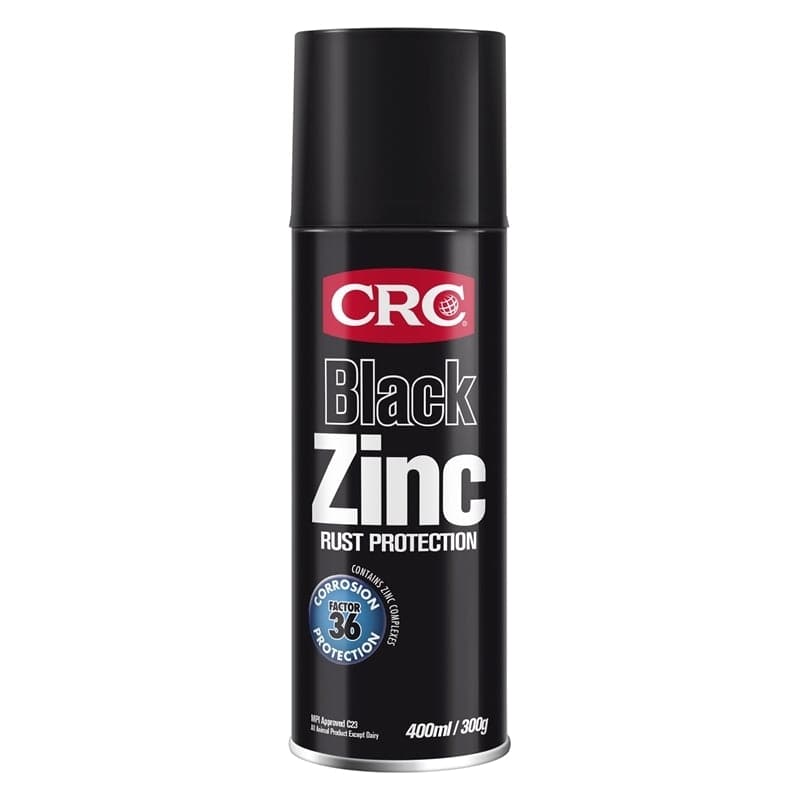 CRC Coloured Zinc 400ml - Black - Action Outdoors Kiwi