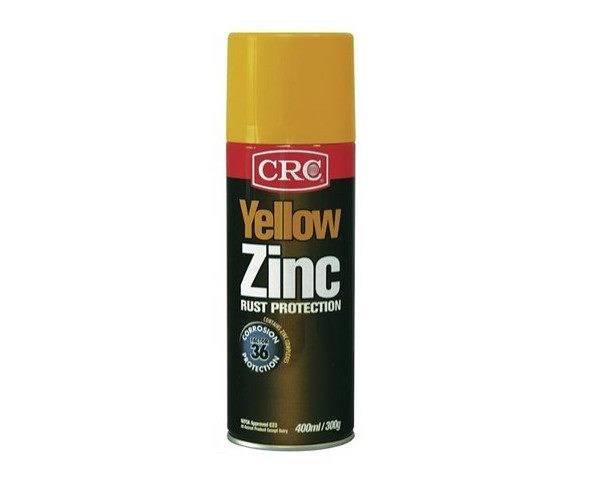 CRC Coloured Zinc 400ml - Yellow - Action Outdoors Kiwi