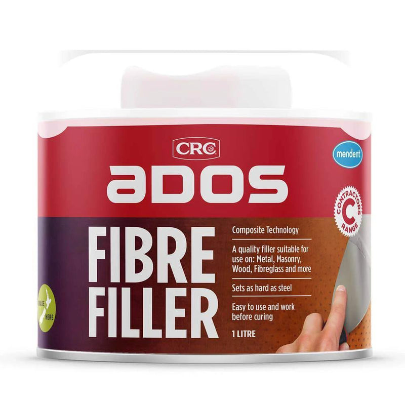 CRC ADOS Fibre Filler Can 500ml - A durable filler for wood, metal, and fiberglass, known for strong adhesion and no shrinkage.