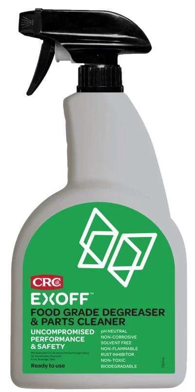 CRC EXOFF Food Grade Degreaser Trigger 750ml - 3240 in a spray bottle, showcasing high-performance cleaning technology.
