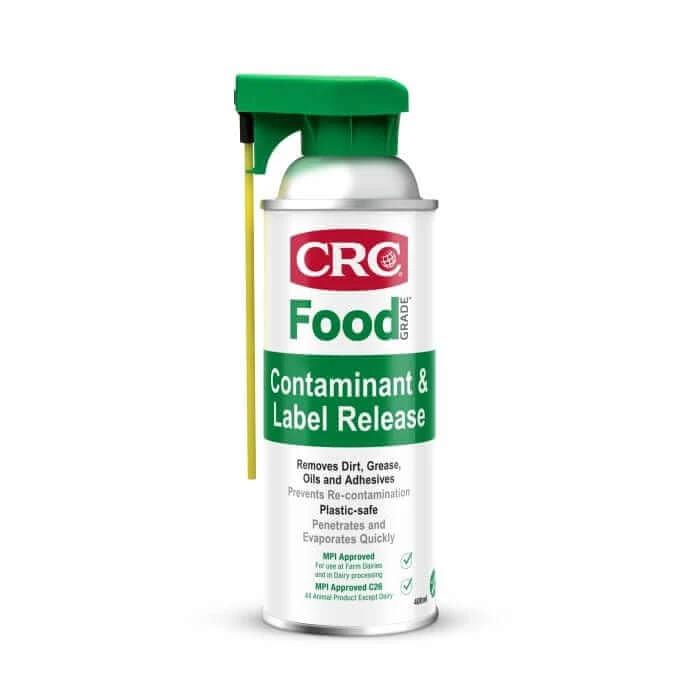 CRC Food Grade Contaminant & Label Release 400ml 3103 spray can for removing dirt, grease, and adhesives.