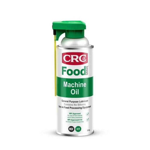 CRC Food Grade Machine Oil 312g can for lubrication of food processing equipment.