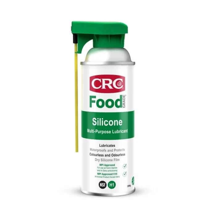 CRC Food Grade Silicone Spray 284g - Multi-purpose lubricant for food processing and handling equipment.