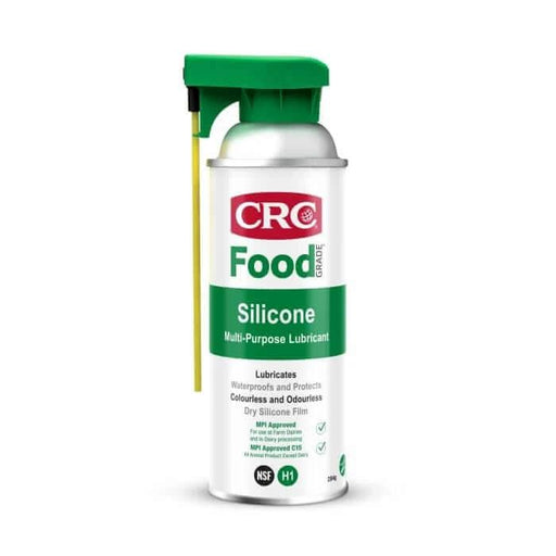 CRC Food Grade Silicone Spray 284g - Multi-purpose lubricant for food processing and handling equipment.