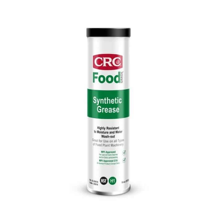 CRC Food Grade Synthetic Grease 397g tube, highly resistant to moisture and wash-out, NSF approved.