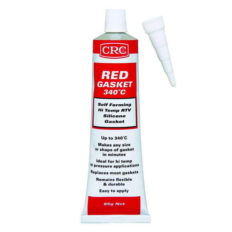 CRC Red RTV Gasket 340 Blister Tube 85g for high-temperature applications.