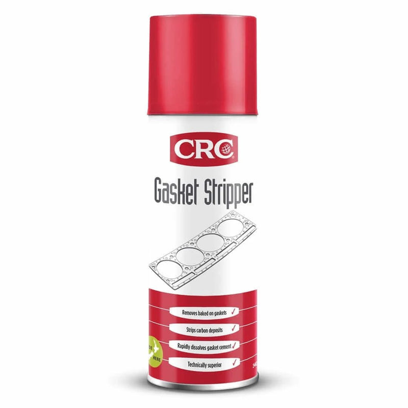 CRC Gasket Stripper Aerosol 300g 5021 can with features on removing bonded gaskets and adhesives.