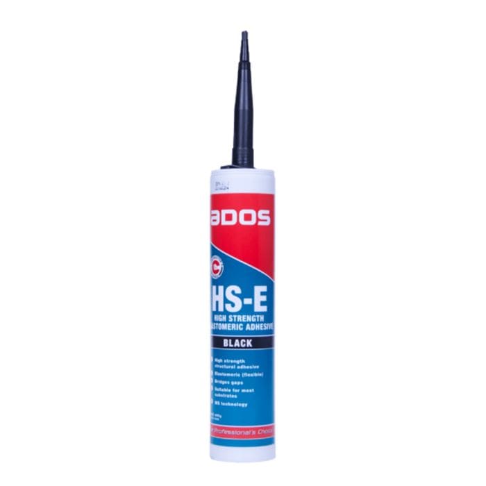 CRC High Strength Elastomeric Adhesive Black  400g 8385 in a tube with nozzle for precise application.