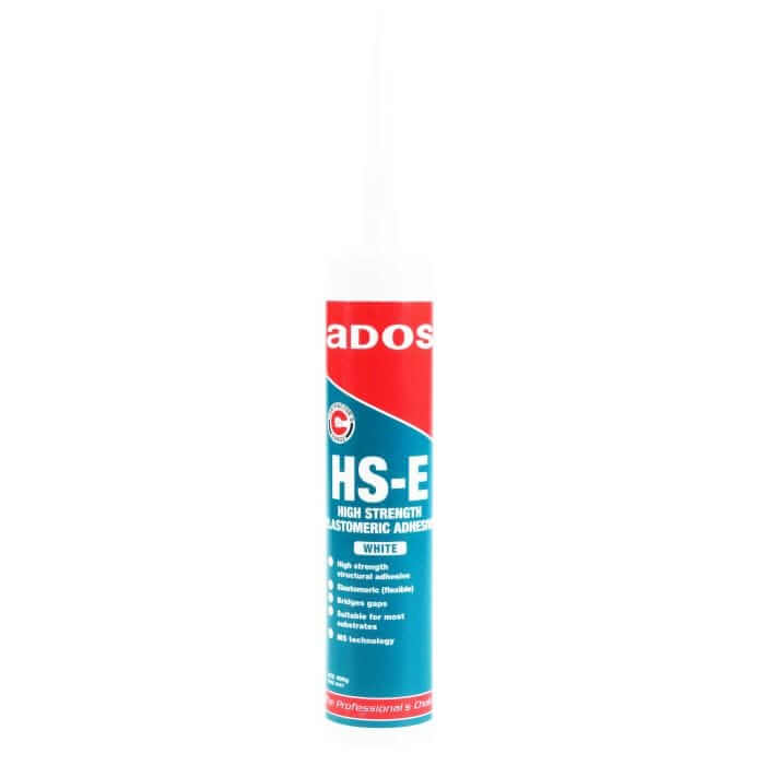 CRC High Strength Elastomeric Adhesive White 400g 8387 in a tube, ideal for construction and bonding applications.