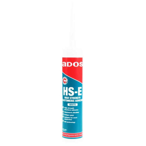 CRC High Strength Elastomeric Adhesive White 400g 8387 in a tube, ideal for construction and bonding applications.