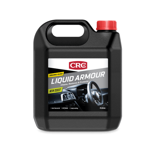 CRC Liquid Armour 4L - 5024 bottle for cleaning and protecting vinyl, wood, plastic, and rubber surfaces.